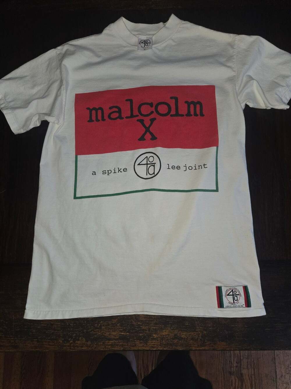 Vintage 90s Spike's Joint 40 Acres and a Mule Malcolm X Year of X Graphic T-Shir